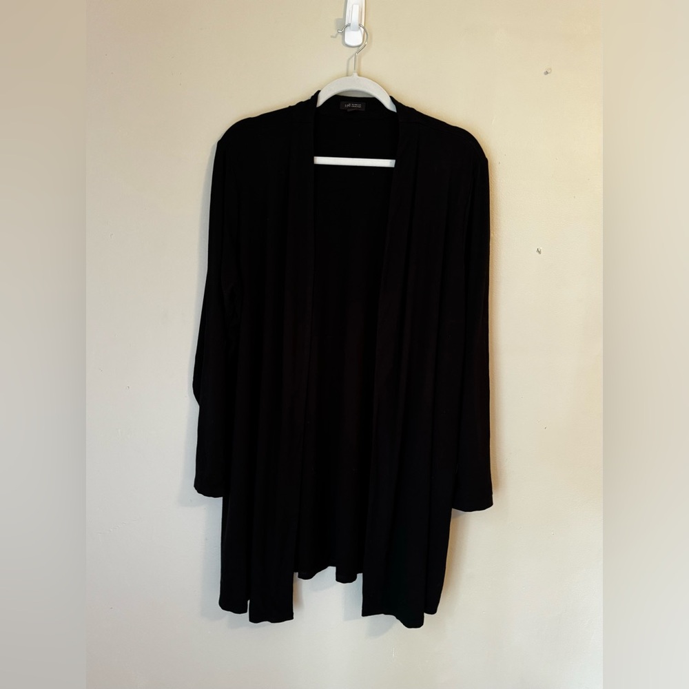 J Jill Wearever Collection Black Knit Cardigan